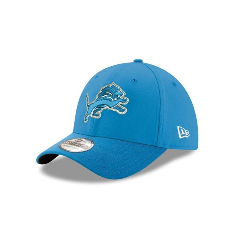 NFL Detroit Lions Team Classic 39Thirty Stretch Fit (WQF0363) - Blue New Era Caps